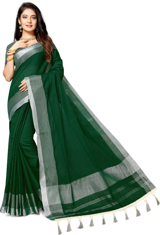 Woven Chanderi Pure Cotton Saree Price in India