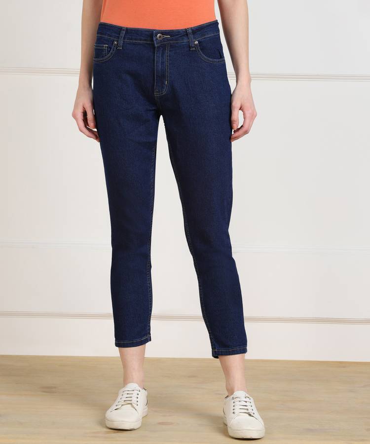 Slim Women Dark Blue Jeans