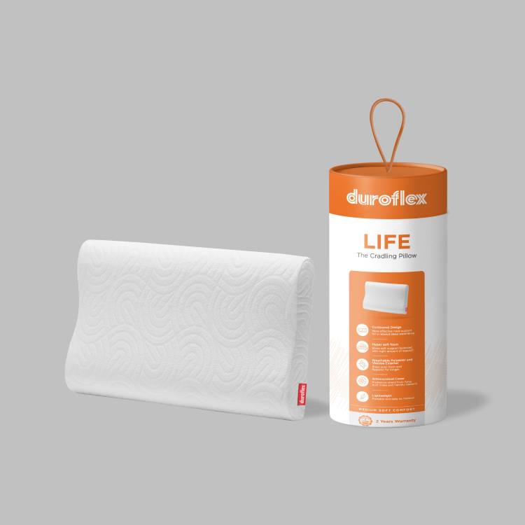 DUROFLEX Life Dual Height Antimicrobial Foam Solid Sleeping Pillow Pack of 1