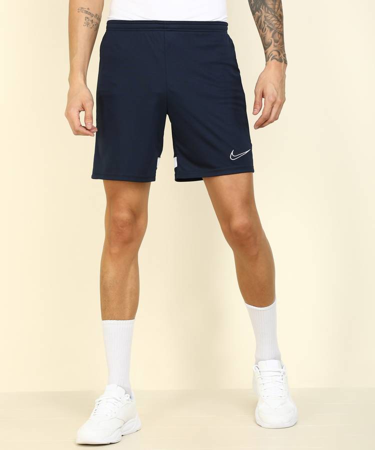 Solid Men Blue Sports Shorts