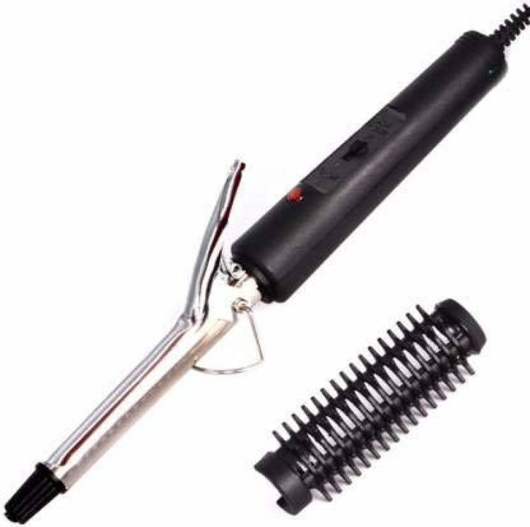 PRL TRADERS Iron Rod Brush Styler Hair Care Curler Curl Curling Straightener - Nova Hair Curler (Black & Silver) Electric Hair Curler Price in India