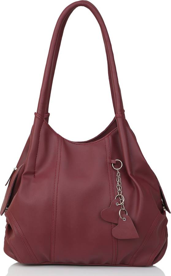 Women Maroon Shoulder Bag - Extra Spacious Price in India