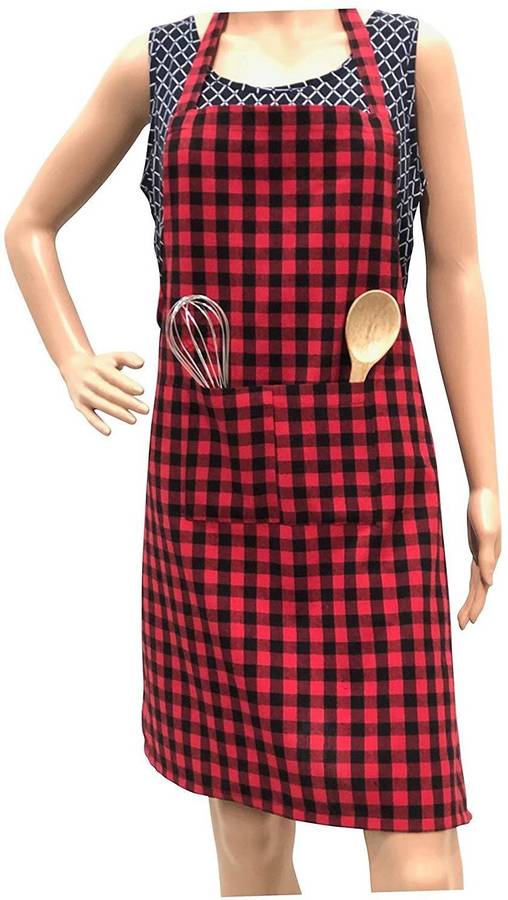 Pixel Home Cotton Home Use Apron - Free Size