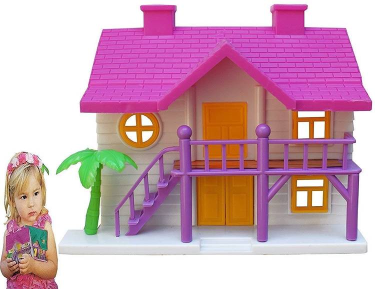 IGM Toys A Beautiful Funny Doll House Set for Girls Kids with Furniture | 18 Pc Set | Open able Door | 100% Non-Toxic BPA Free Plastic| Dream House Lovely Classic Shape N Design – (Multicolor)