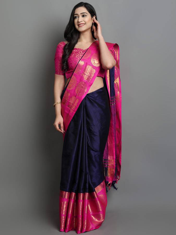 Woven Dharmavaram Jacquard Saree