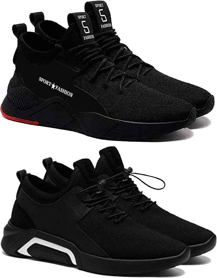 Unique & Perfect Collection Combo Pack of 02 Shoes for Men Casual Sneakers & Outdoor Walking Shoes for Men Sport Shoes for Men Running Gym Cycling & Trekking Rock Climbing Shoes for Men Sneakers For Men