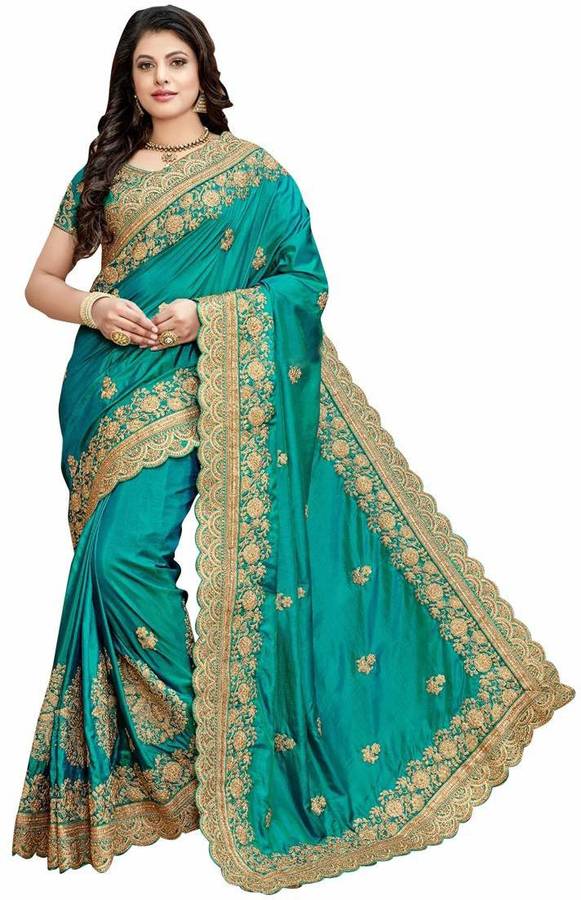 Embroidered Fashion Pure Silk Saree