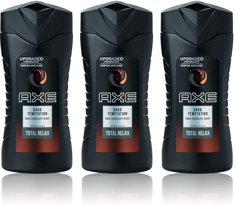 AXE Dark Tempation Shower Gel for Men | Dark Chocolate Fragrance 3x250ml