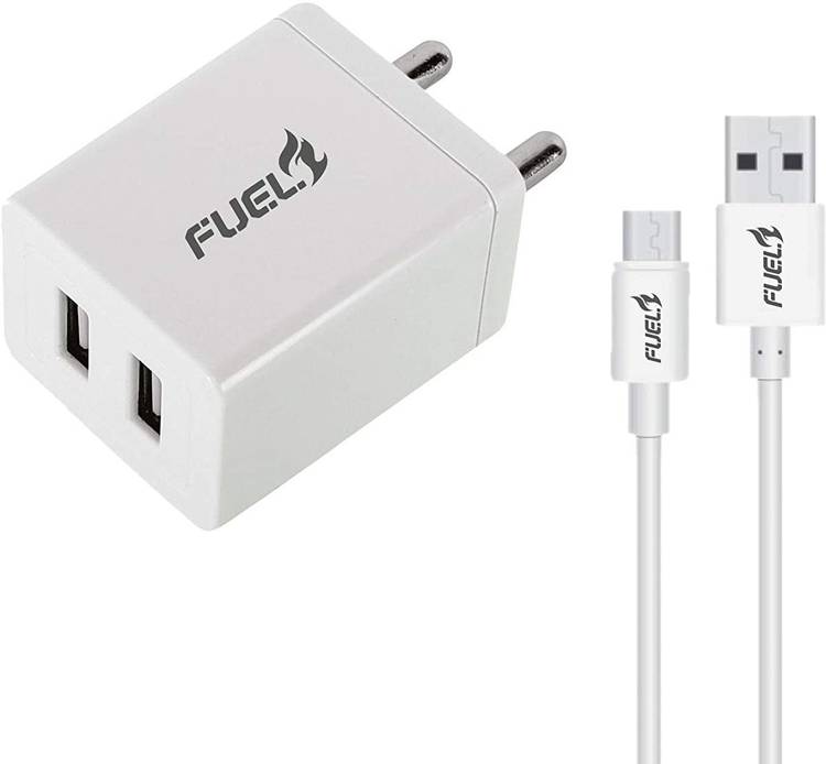 Fuel Duo 3.4AMP Dual USB to Micro USB Turbo Fast Wall Charger with Charge and Sync Cable 3.4 A Multiport Mobile Charger with Detachable Cable