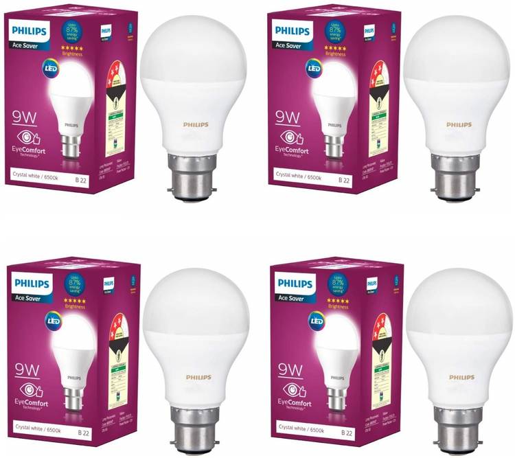 PHILIPS 9 W Round B22 LED Bulb