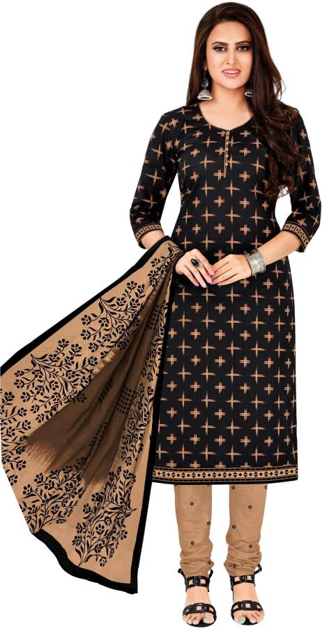 Unstitched Cotton Salwar Suit Material Printed Price in India