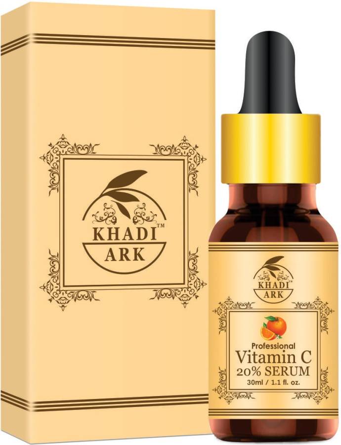 Khadi Ark Professional 20% Vitamin C Serum with Hyaluronic Acid and Vitamin E For Glowing Facial Skin, Anti Acne, Anti Dark Circle, Lighten Dark Spots and Repairing Damaged Skin Price in India