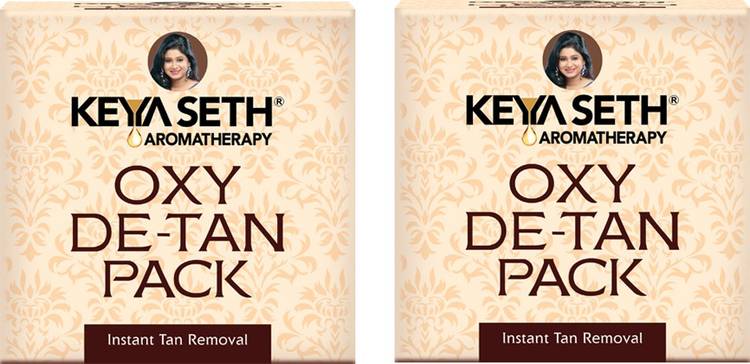 KEYA SETH AROMATHERAPY Oxy De Tan Removal for Glowing&Lighting oil Control, Anti Acne&Pimples Blemishes Pigmentation De Tan pack for Face&Body-No Ammonia & Blech. Price in India