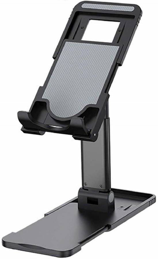 Tarkan Phone Holder for Table, Foldable Universal Mobile & Tablet Aluminium Stand for Desk with Adjustable Height & Angle Mobile Holder