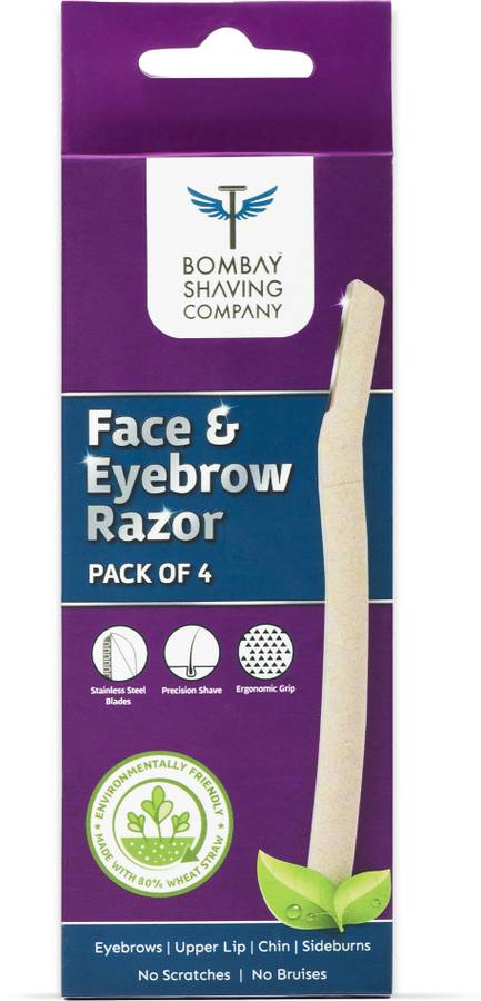 BOMBAY SHAVING COMPANY Eyebrow & Face Razor For Easy Facial Hair Removal At Home (Pack of 4)