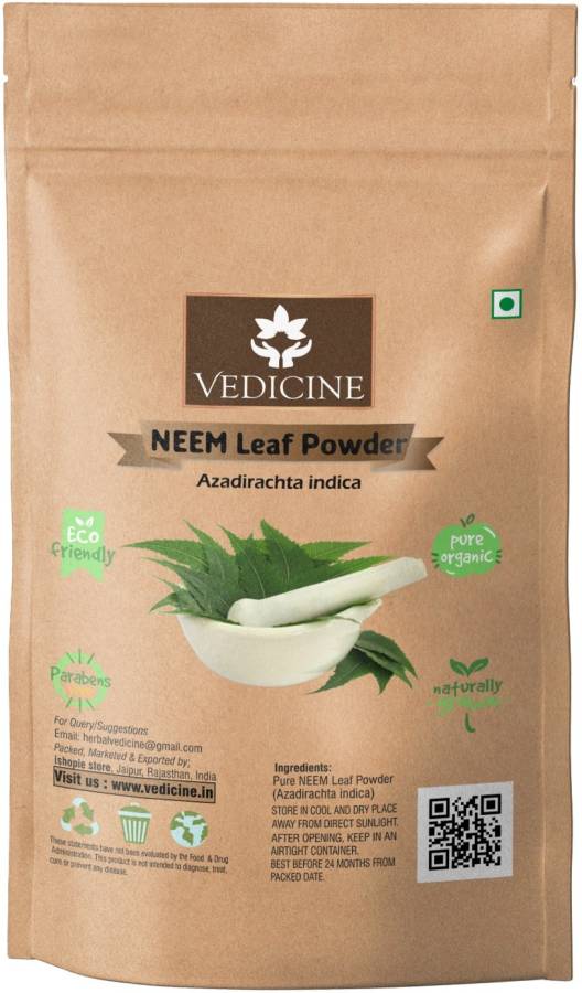 VEDICINE Pure and Organic Neem Leaf Powder for Glowing Skin Price in India
