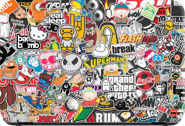 SCOTLON STICKER BOMB VINYL Laptop Decal 15.5