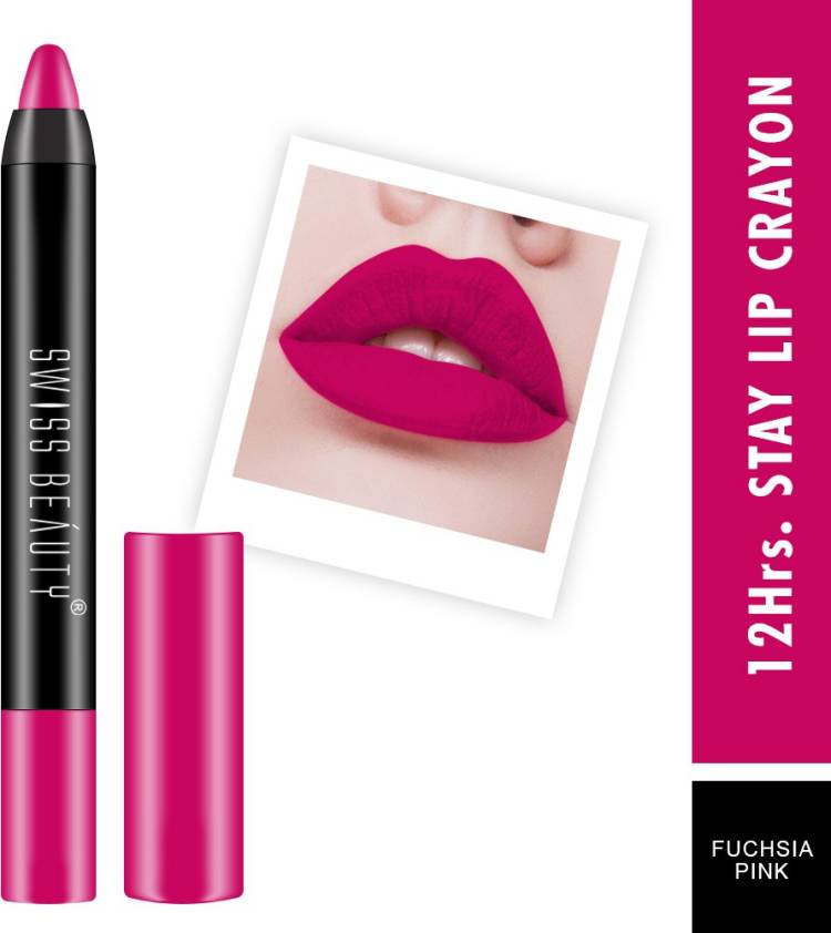 SWISS BEAUTY 12Hrs. Stay Matte Crayon Lipstick (SB-S18-09) Price in India