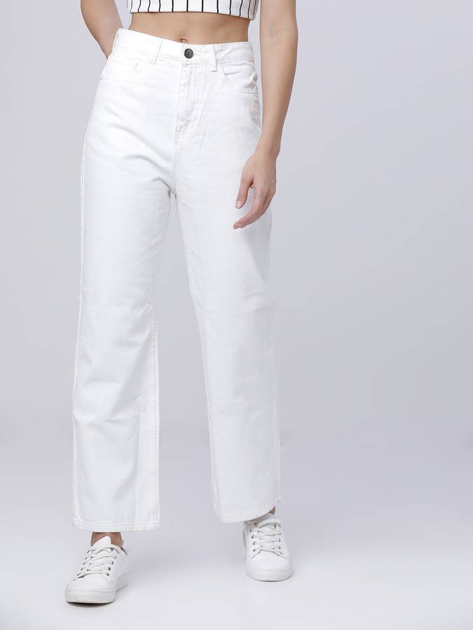 Flared Women White Jeans