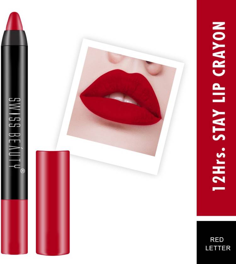 SWISS BEAUTY 12Hrs. Stay Matte Crayon Lipstick (SB-S18-03) Price in India