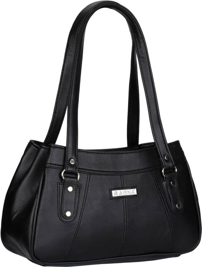 Women Black Shoulder Bag - Regular Size Price in India