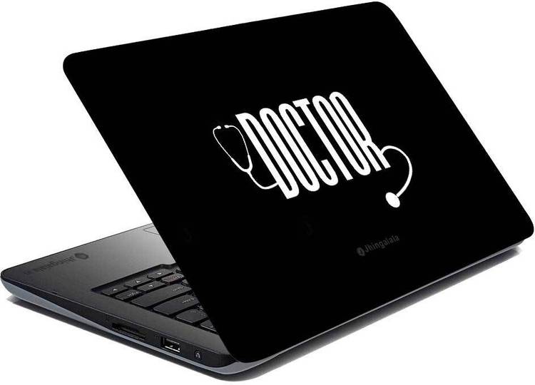 Jhingalala Doctor Laptop Skin Sticker for All Laptop Models Fit Size Upto 15.6 Inches Vinyl Laptop Decal 15.6