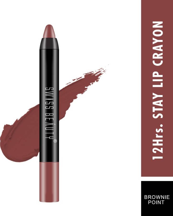 SWISS BEAUTY 12Hrs. Stay Matte Crayon Lipstick (SB-S18-21) Price in India