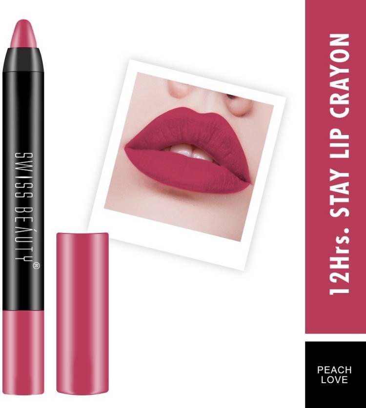 SWISS BEAUTY 12Hrs. Stay Matte Crayon Lipstick (SB-S18-20) Price in India