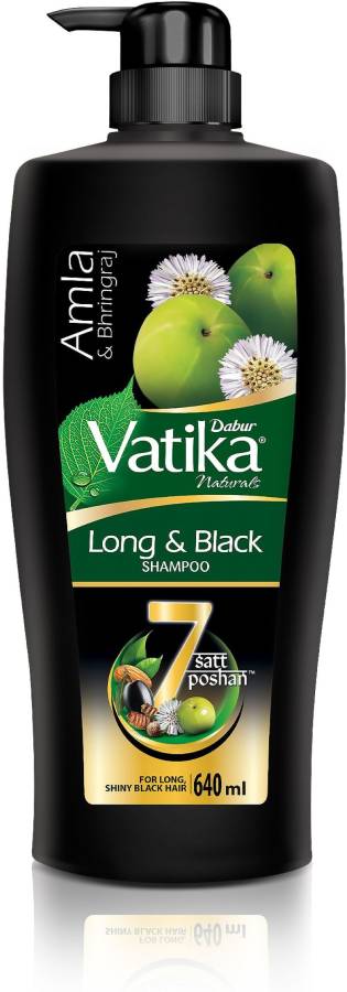 Dabur Vatika Long and Black Shampoo - Power of 7 Natural Ingredients Price in India