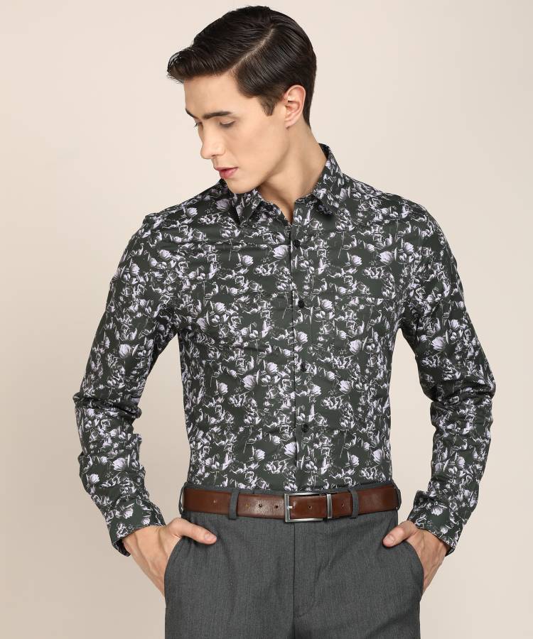 Men Super Slim Fit Printed Formal Shirt