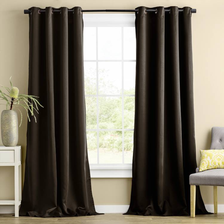 Rayna Decor 273 cm (9 ft) Silk Long Door Curtain (Pack Of 2)