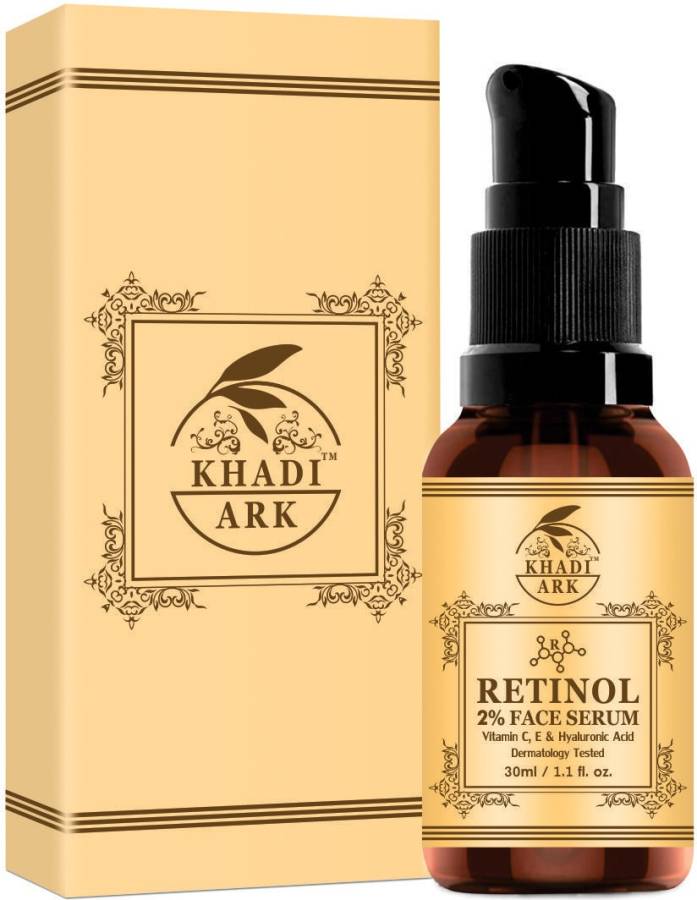 Khadi Ark Retinol Face Serum Enriched with Vitamin C, E & Hyaluronic Acid For Glowing Skin, Dark Spots Corrector and Anti Acne (Anti Ageing) Price in India