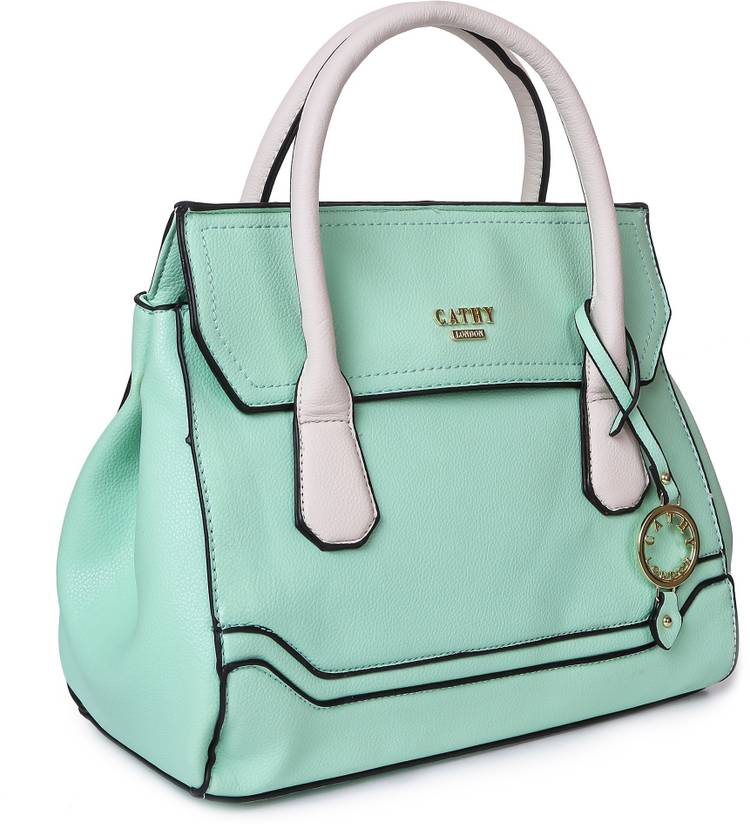 Women Beige, Green Hand-held Bag