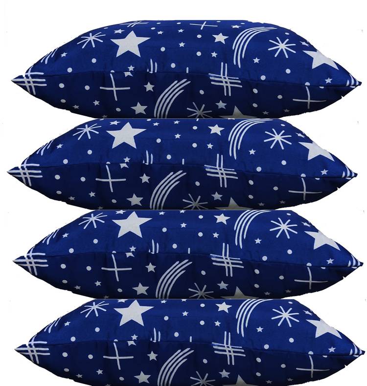 Swikon star Microfibre Abstract Sleeping Pillow Pack of 4