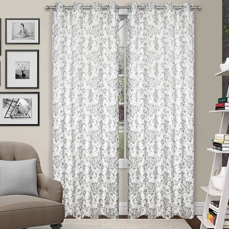 PRINCE HANDLOOM 272 cm (9 ft) Velvet Long Door Curtain (Pack Of 2)