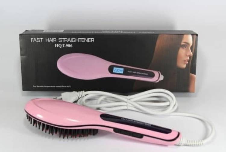 SarjuZone LCD Display Hair Straightener (Pink) Brush Comb Irons Come With LCD Display Hair Straightener (Pink) Hair Straightener Brush Price in India