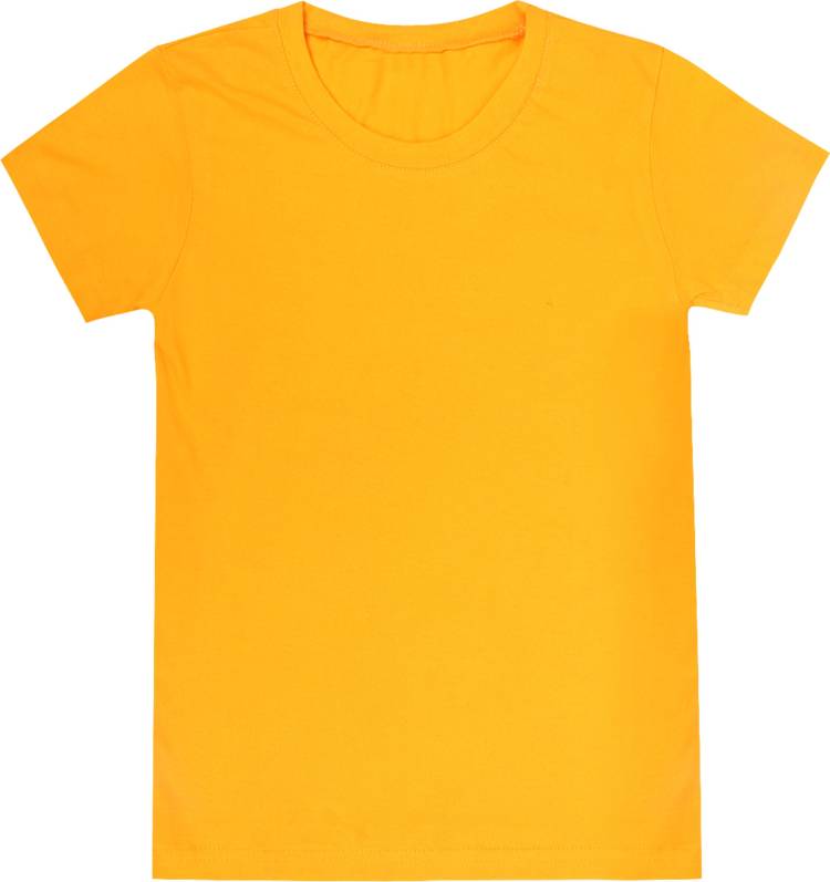 Boys Solid Pure Cotton T Shirt Price in India