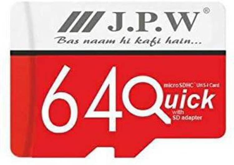 JPW 10 64 GB MicroSDHC Class 10 100 MB/s  Memory Card