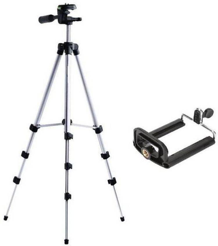 Yoto Camera 3110 Tripod Stand Mobile Phone Mini Portable Aluminum Tripod with Mobile Phone holder Tripod Stand Adjustable Head Lightweight Aluminum Flexible Portable Three-way Head stand Tripod, Tripod Kit, Tripod Ball Head
