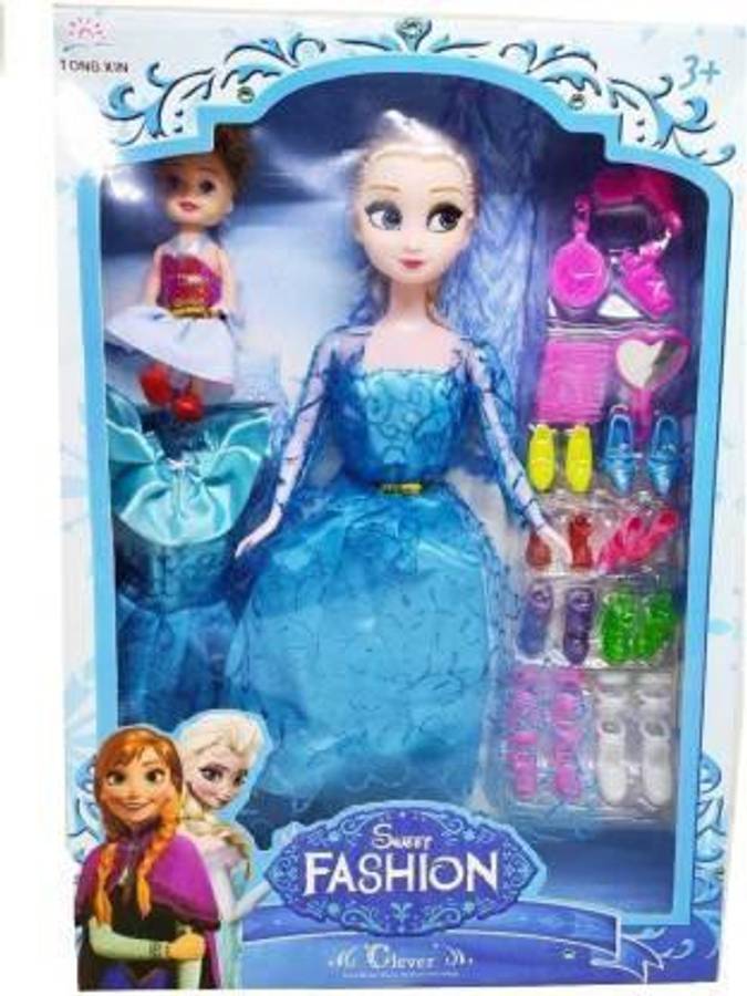 kdsn sweet fashion elsa doll with shoes (Multicolor)