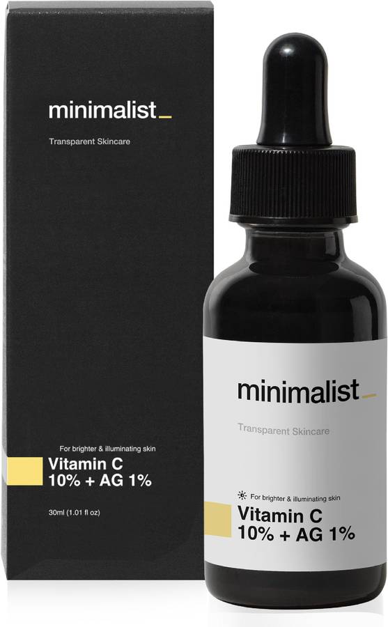 Minimalist 10% Vitamin C Face Serum for Glowing Skin For Men & Women| Highly Stable Vit. C Skin Brightening Serum