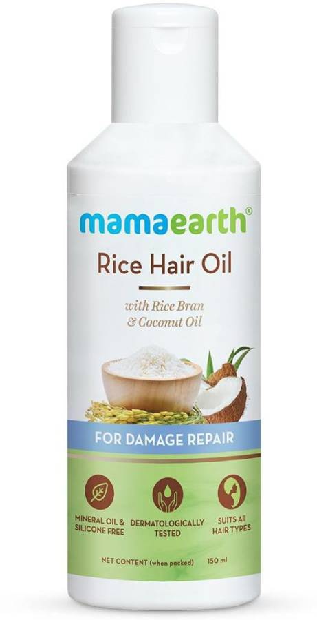 MamaEarth Rice Hair Oil with Rice Bran & Coconut Oil For Damaged, Dry and Frizzy Hair Hair Oil Price in India