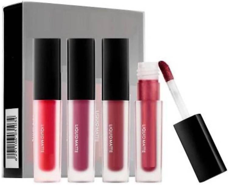 Kiss Beauty RED EDITION SET OF 4 LIQUID LIPSTICKS 20 ML Price in India