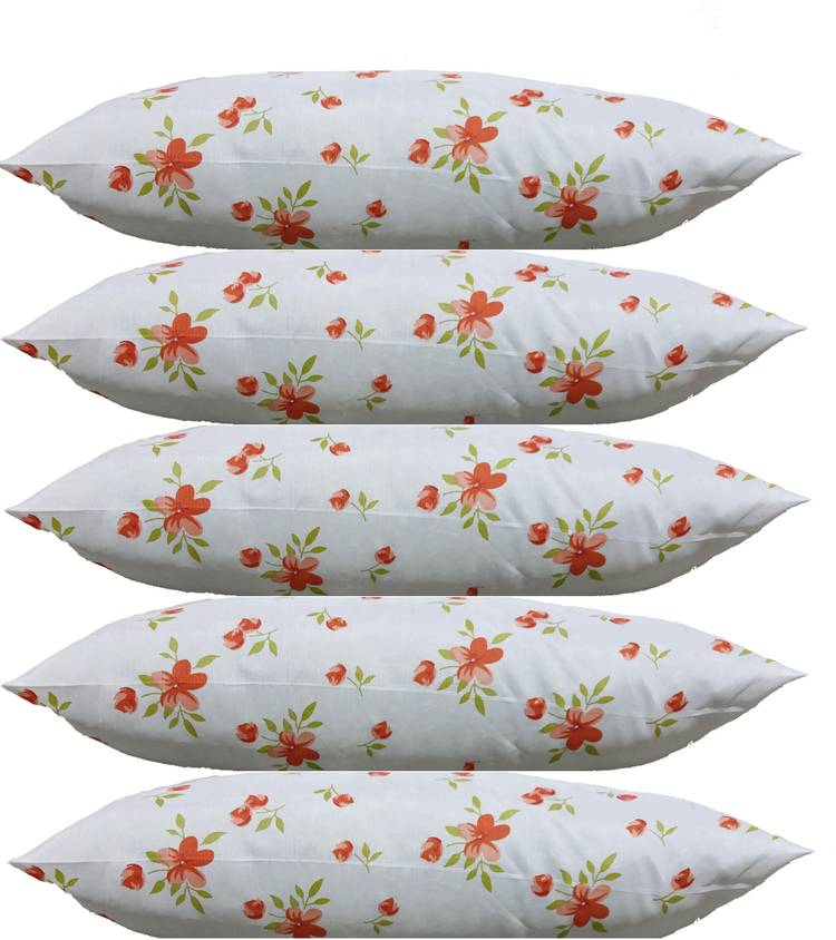 Swikon star Polyester Fibre Floral Sleeping Pillow Pack of 5