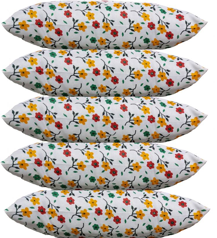 Changers Flower Print Microfibre Floral Sleeping Pillow Pack of 5