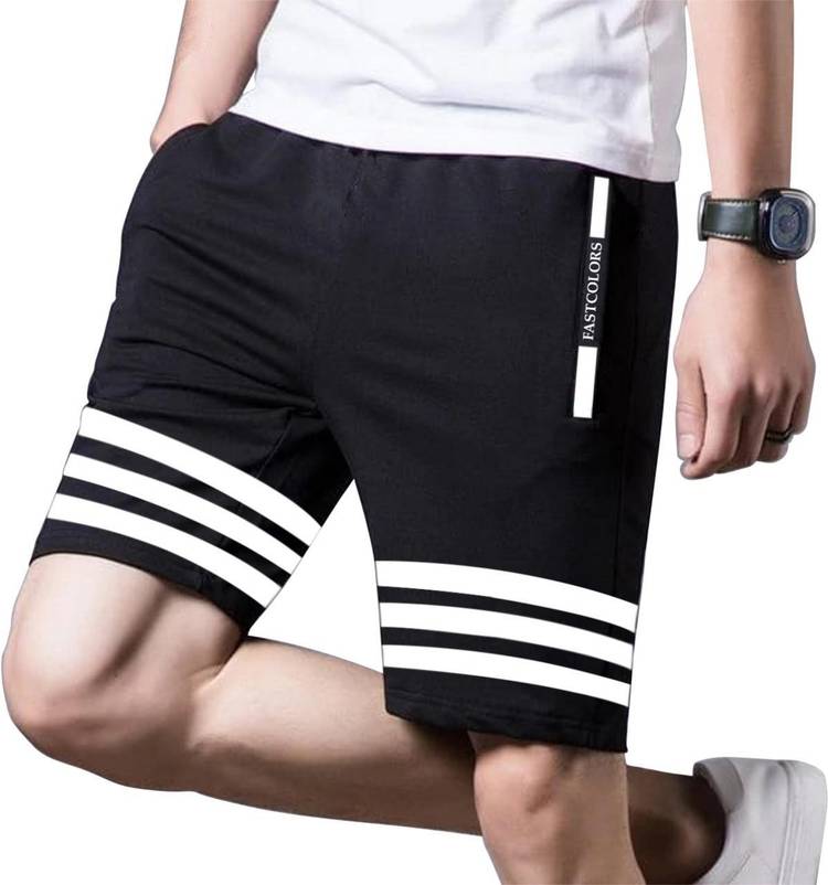 Solid Men Black Basic Shorts, Regular Shorts, Running Shorts, Sports Shorts, Cycling Shorts