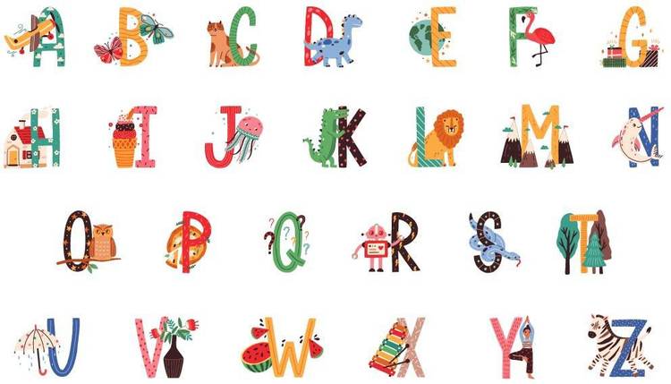 ASIAN PAINTS Extra Large Wall-Ons 'Playful Alphabets' Decal, DIY Removable Peel and Stick Wall Sticker