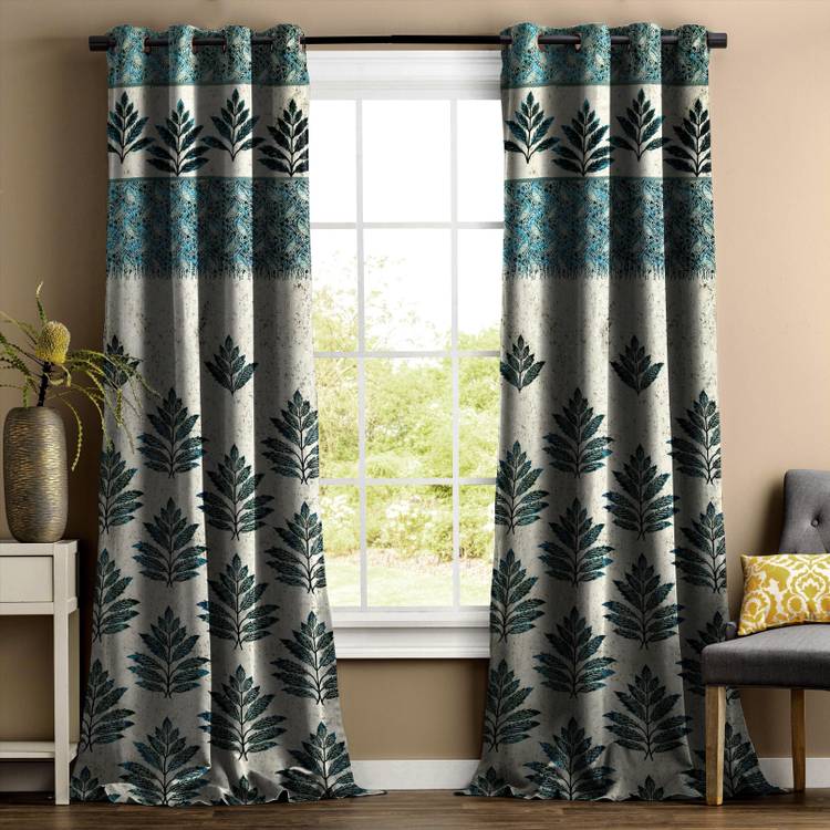 Rayna Decor 152 cm (5 ft) Jacquard Window Curtain (Pack Of 2)