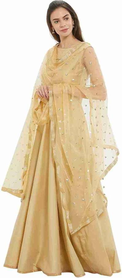 Polyester Embroidered Beige Women Dupatta