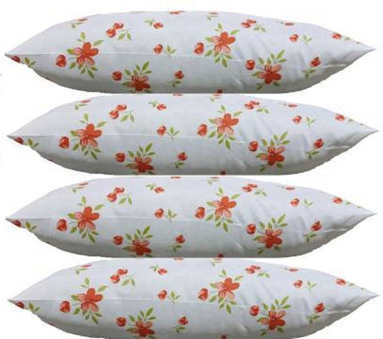 DONDA Polyester Fibre, Microfibre Solid, Floral Sleeping Pillow Pack of 4